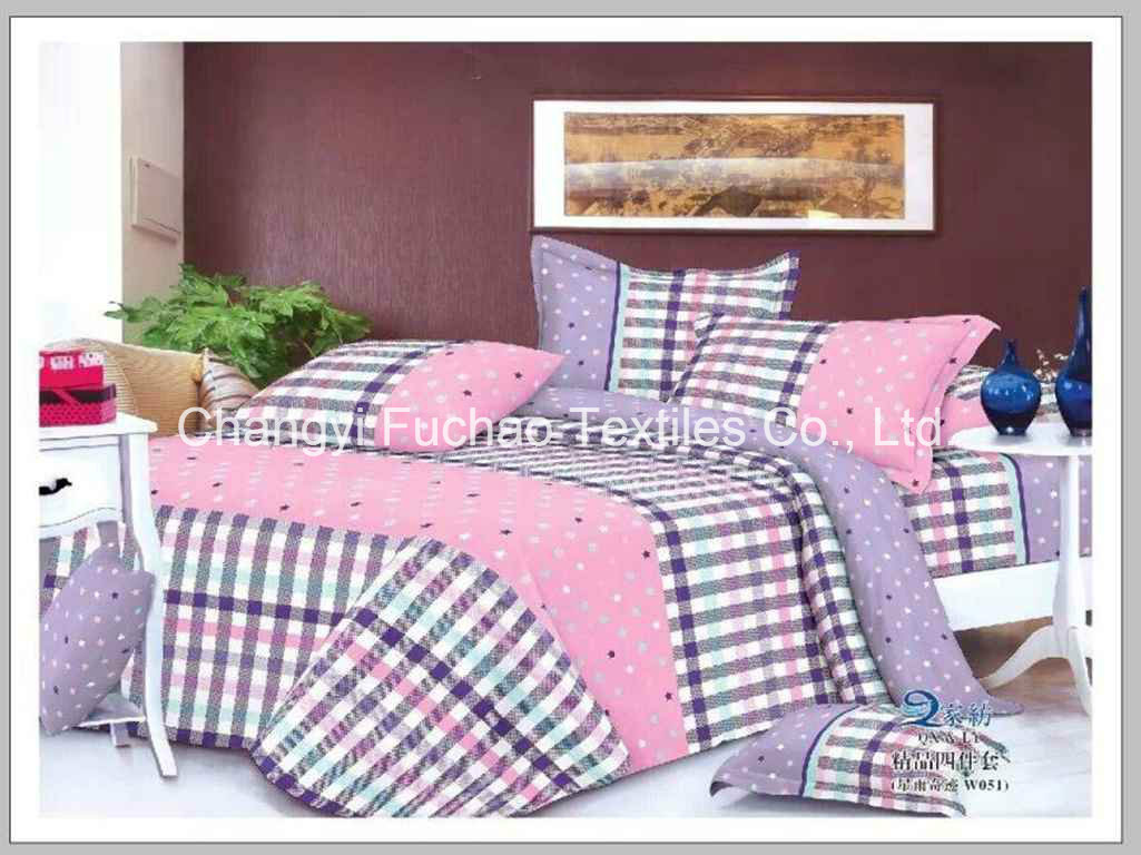 Latest Design Chinoiserie Microfiber Bedding Set