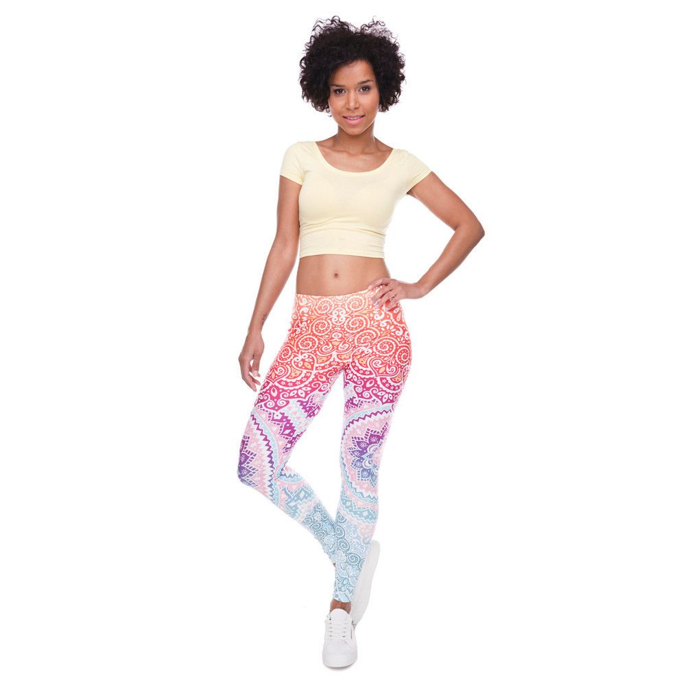 Print a Thin Pencil Slacks and a Large Stretch of Yoga Pants