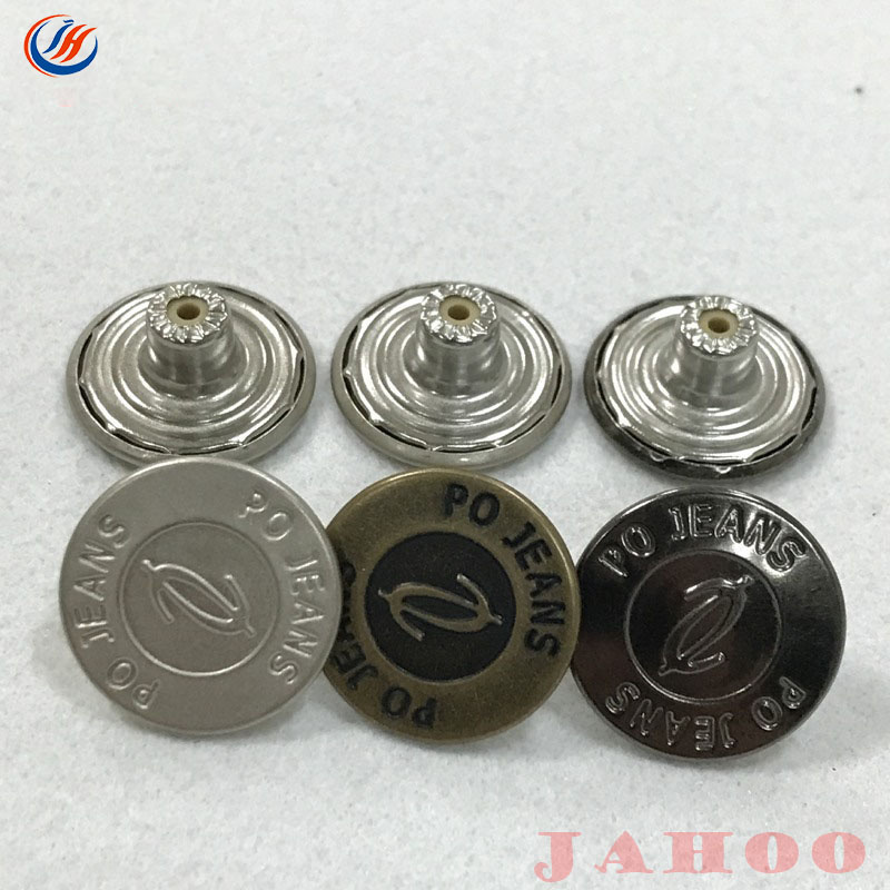 Manufacture Price Unique Custom Logo Metal Jeans Button