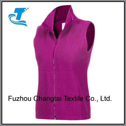 Women's Full Zip Front Fleece Vest Jacket