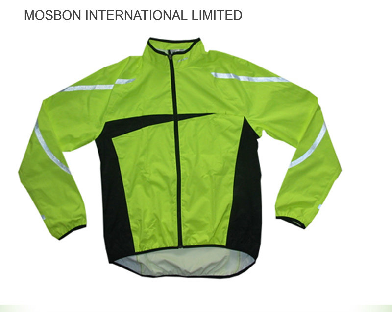 High Reflective Waterproof PU Rain Jacket Hooded with Rainsuit