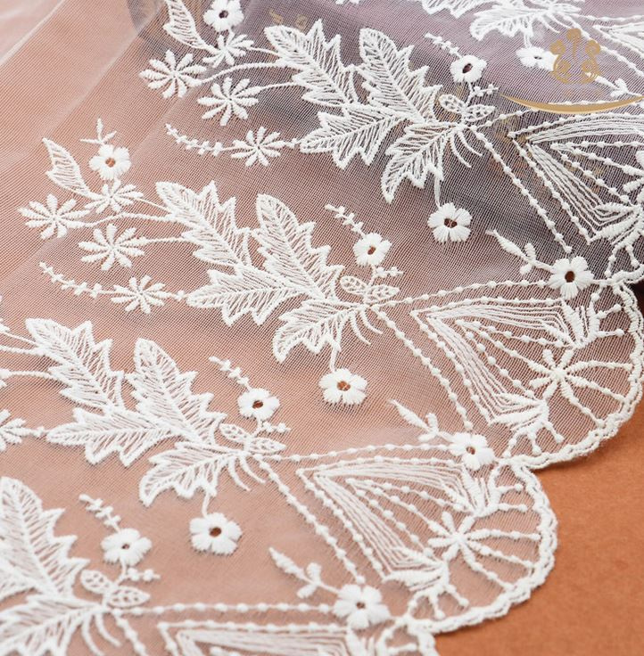 African New Design 35cm White Flexible Mesh Lace Trimming /Elastic Lace Wholesale/Lace Elastic