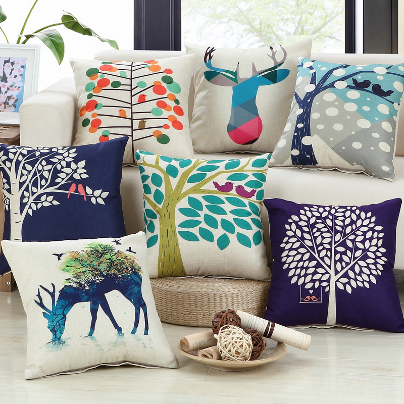 New Design Digital Print Square Cushion Cover Decorative Throw Pillow Case
