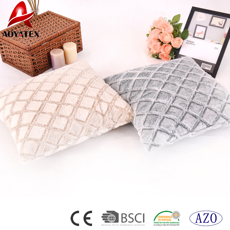 PV Fleece Solid Wholesale Custom Decorative Square Cushion