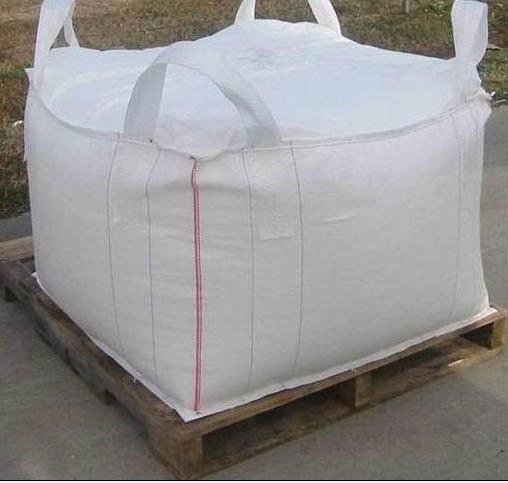 Circular Ton Bag: Square Bottom, Skirt Top, Discharge Spout, 4 Cross Corners