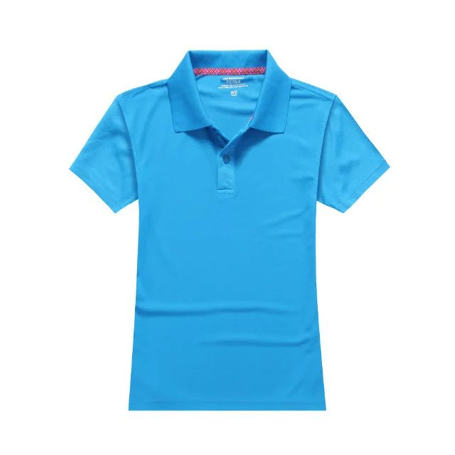 Stock Pattern Microfiber Lapel Collar T-Shirts for Wholesale