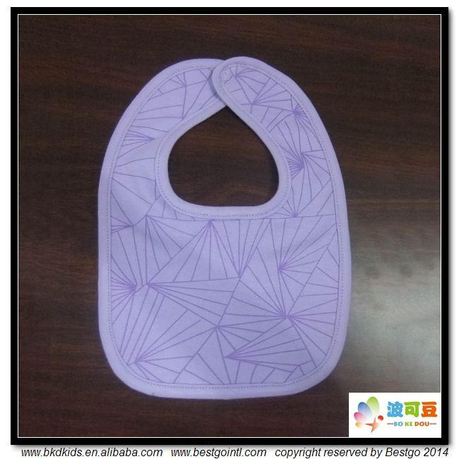 Purple Color Baby Accessory Custom Size Baby Bib
