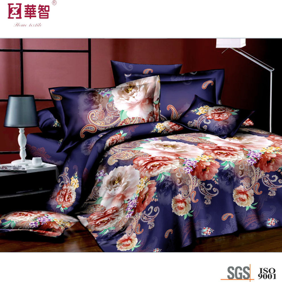 Flora Printed Rose Printed Polyester Comforter Cover Sets
