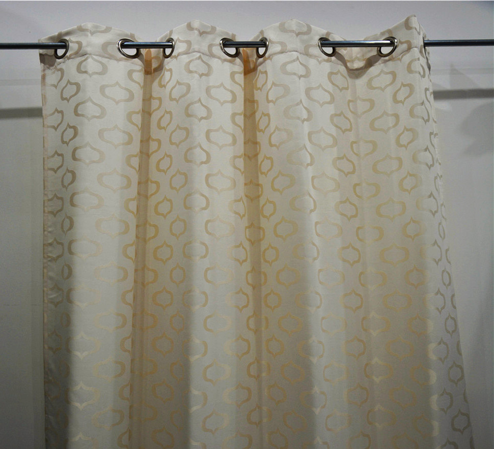 Fabric Dyed Polyester Yellow Curtain Fabric 300cm