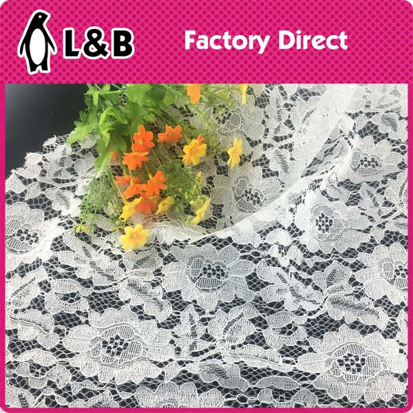 White Flower Embroidered Cord Lace