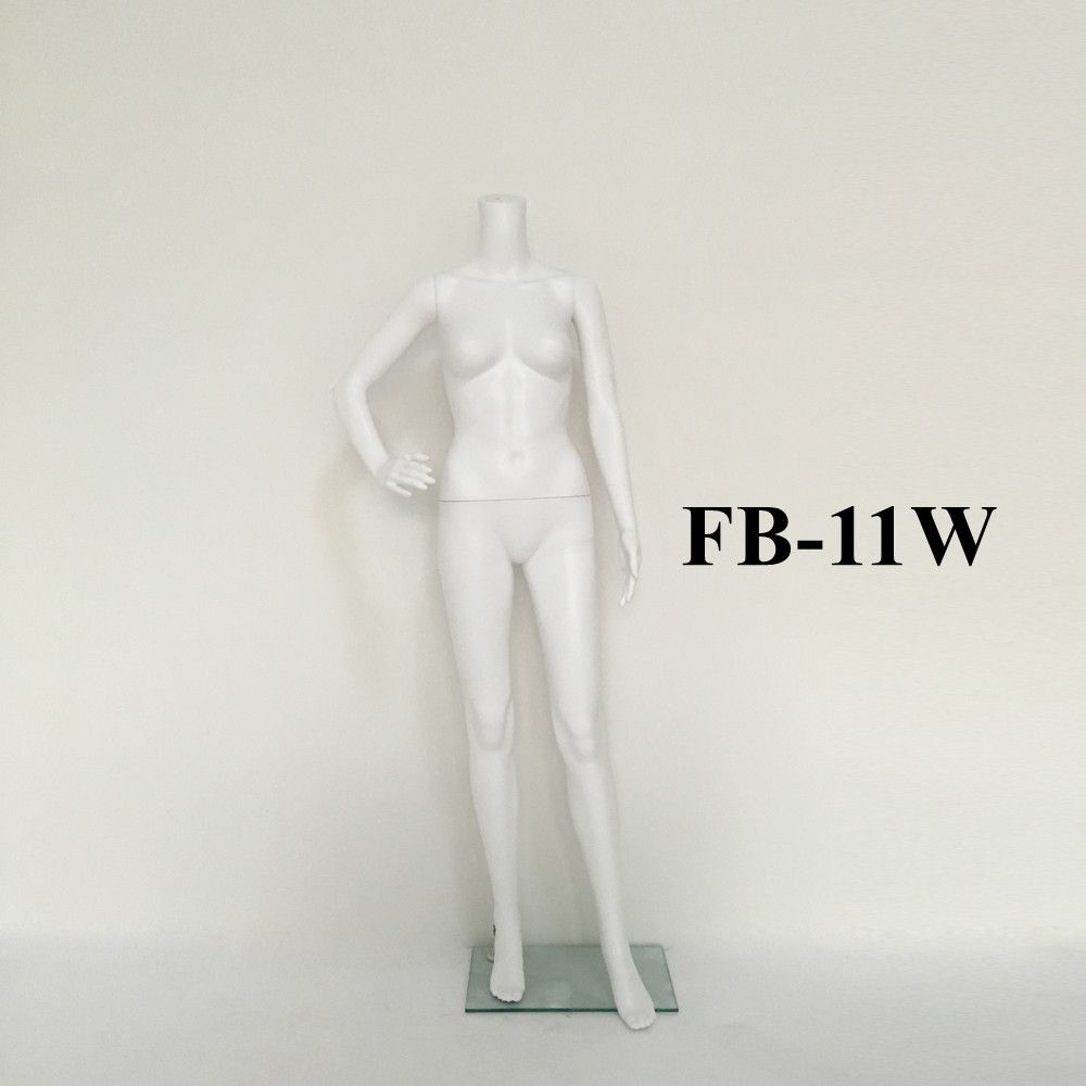 White Black Female Headless Display PP Plastic Mannequin Model