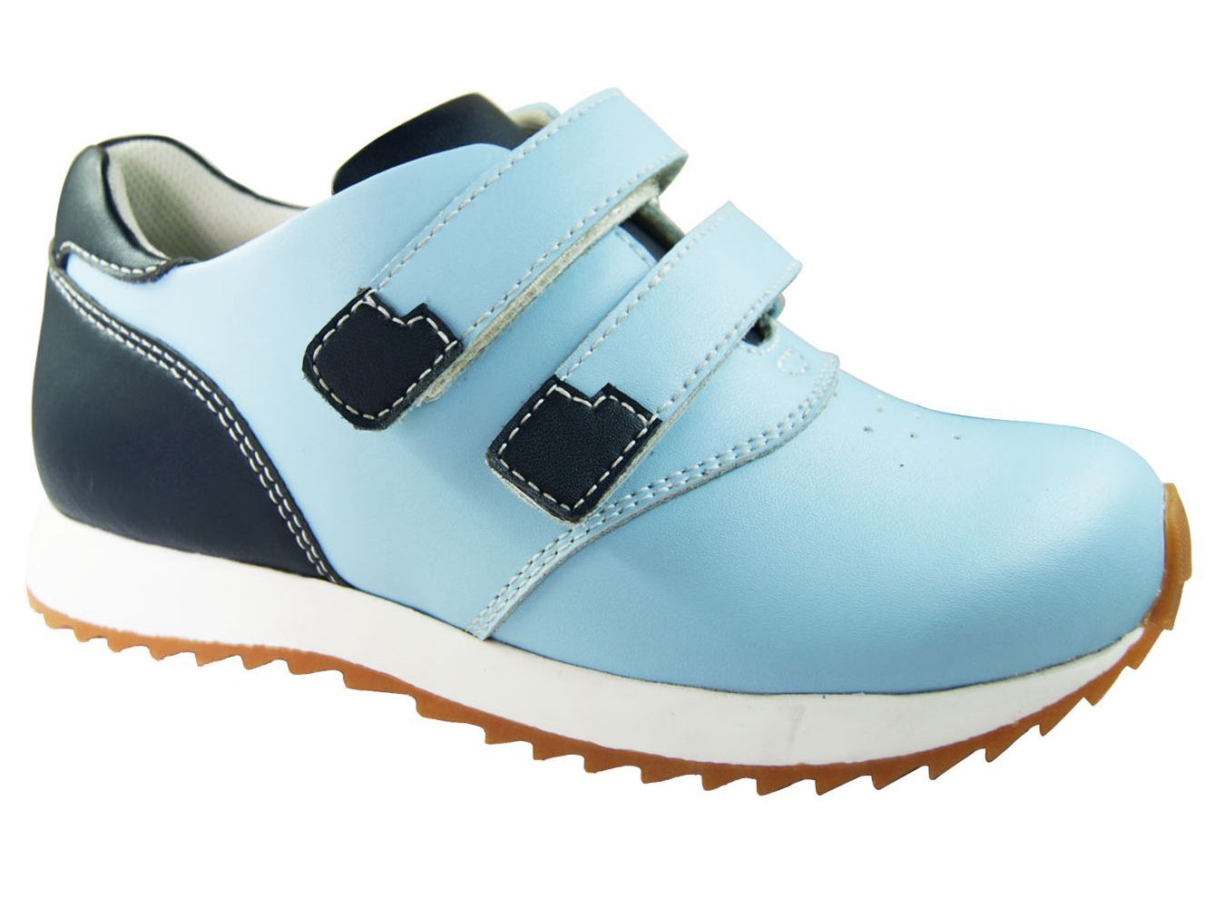 Leather Children Health Running Shoes with Stability Heel Support and Removable Insole