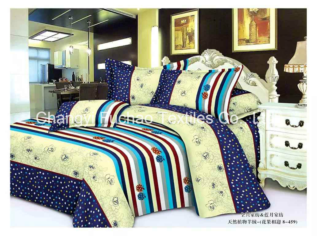Polyester Disperse Printting Beautiful Bedding Set T/C 65/35