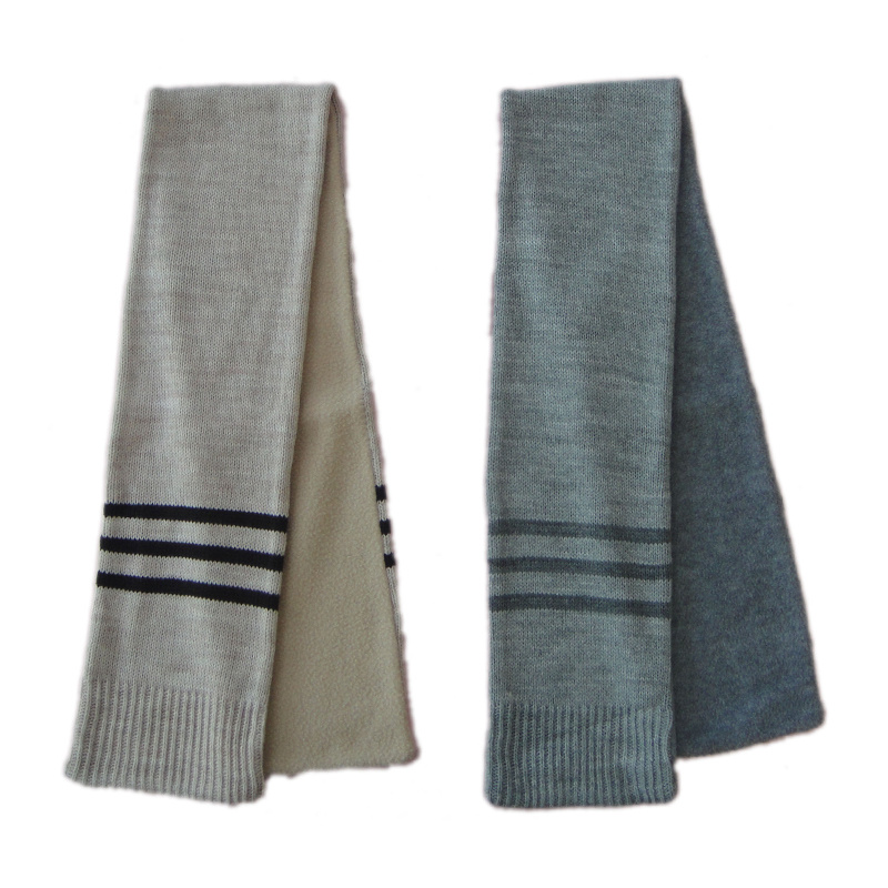 Kids Stripe Scarf with Polar Fleece Lining