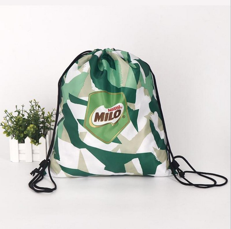 Low Price Logo Printed Sport Drawstring Bag