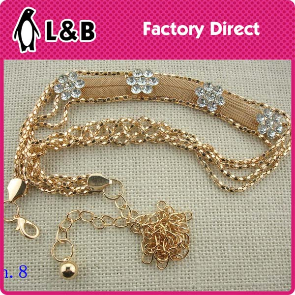 2017 Custom Made Lady Fashion Diamond Chain Belt