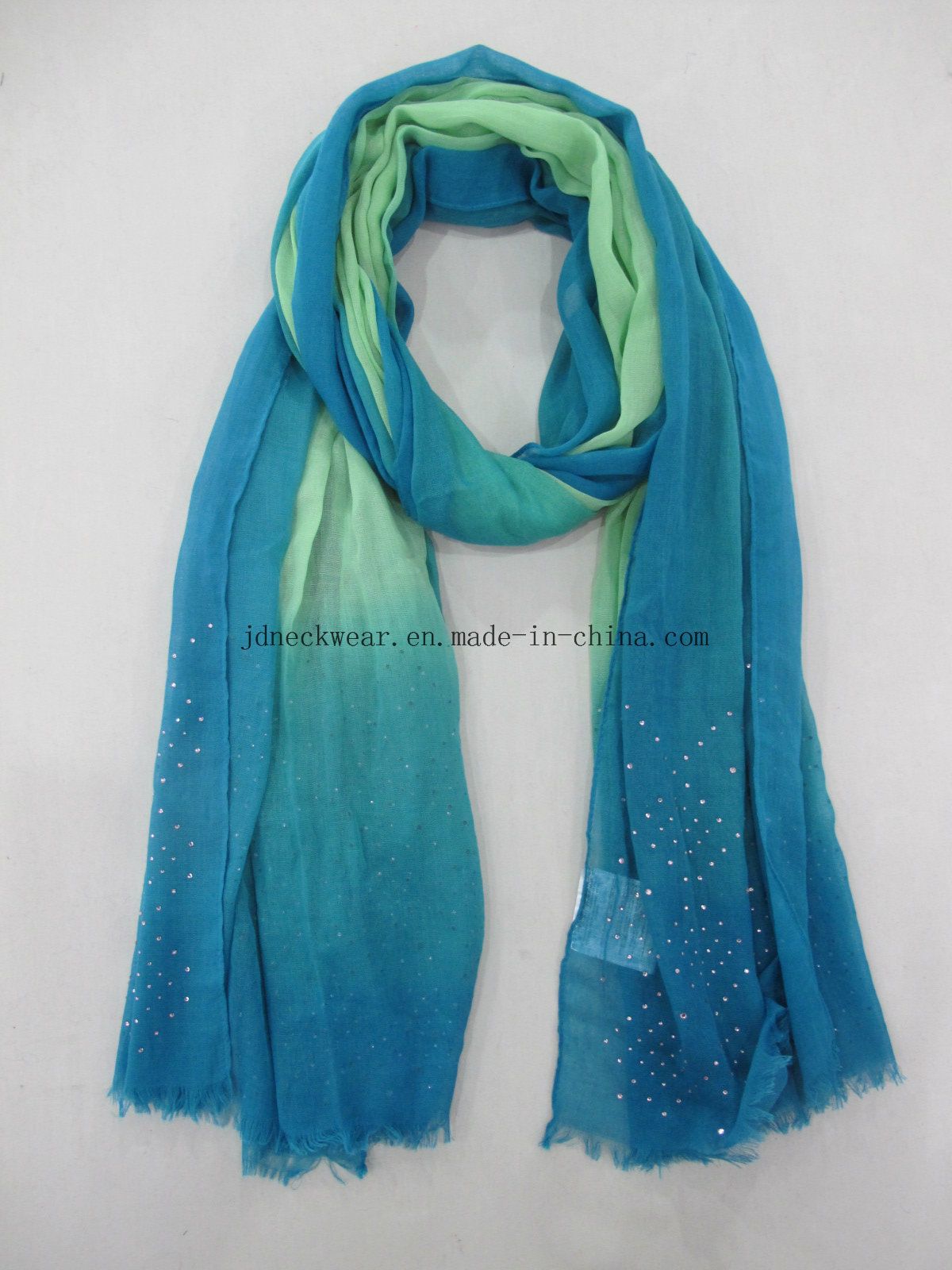 Polyester Scarf Hand Painting with Crystals