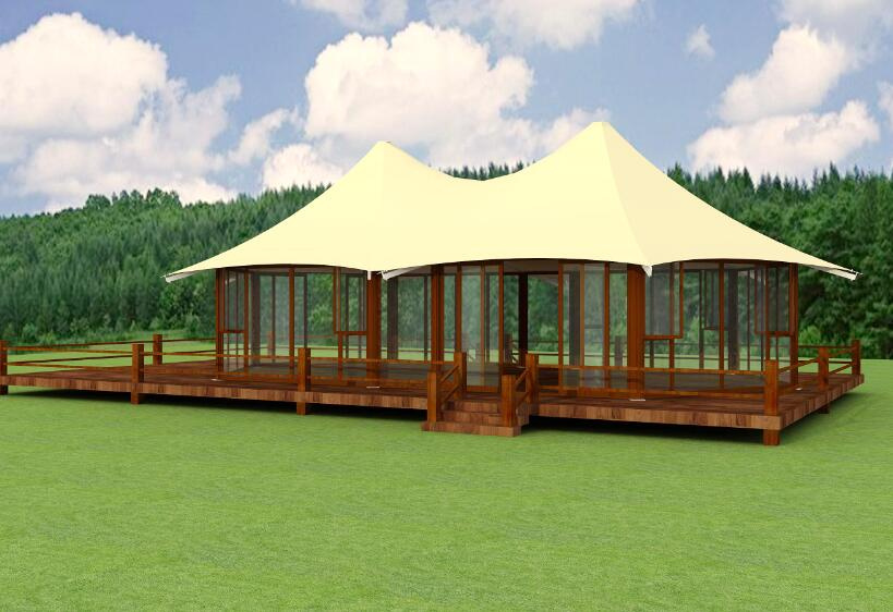 Eco-Lodges Ultra Luxury Glamping Tents with Canvas Canopy