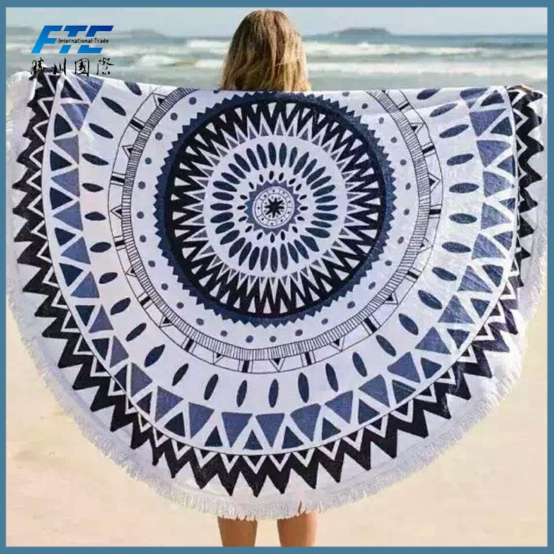 Microfiber Printed Yoga Towel Plage Fudiya Circle Playa Shawl