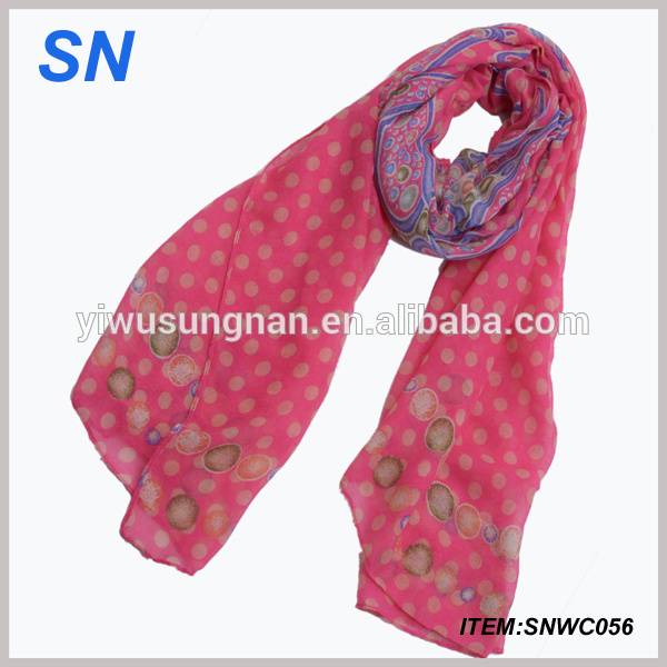 Made-in-China Custom Printed Lady Voile Scarf Yiwu Scarf