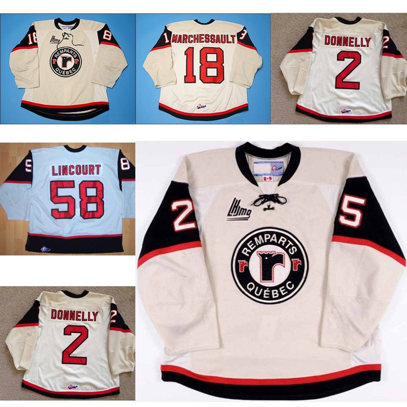 Customize Qmjhl Quebec Remparts Maxime Lincourt Mikhail Grigorenko Hockey Jerseys