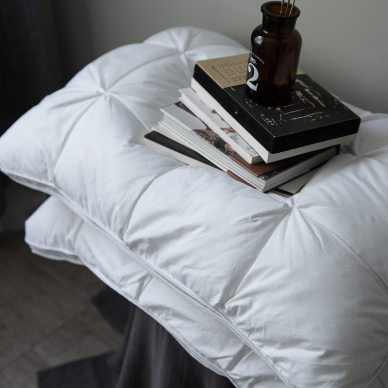 Cotton Cover Duck Down and Feather Gusset Pillow