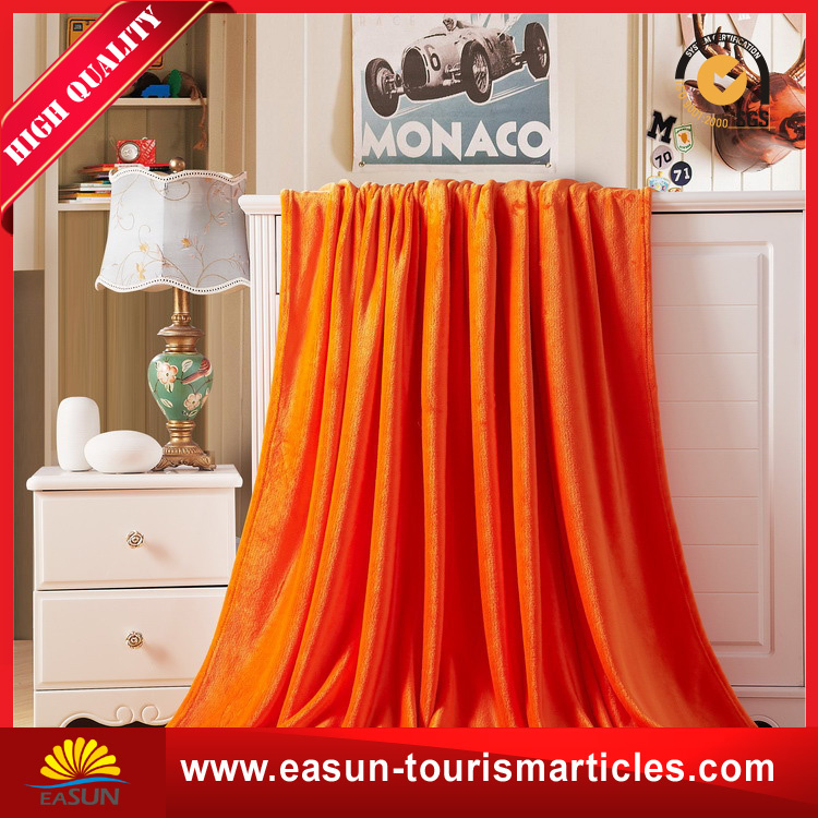 One Side Brushed Fleece Fabric Print Leisure Blanket