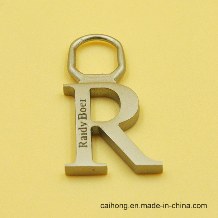 Custom Logo Plating Rack Nickel Alloy Metal Puller for Zipper