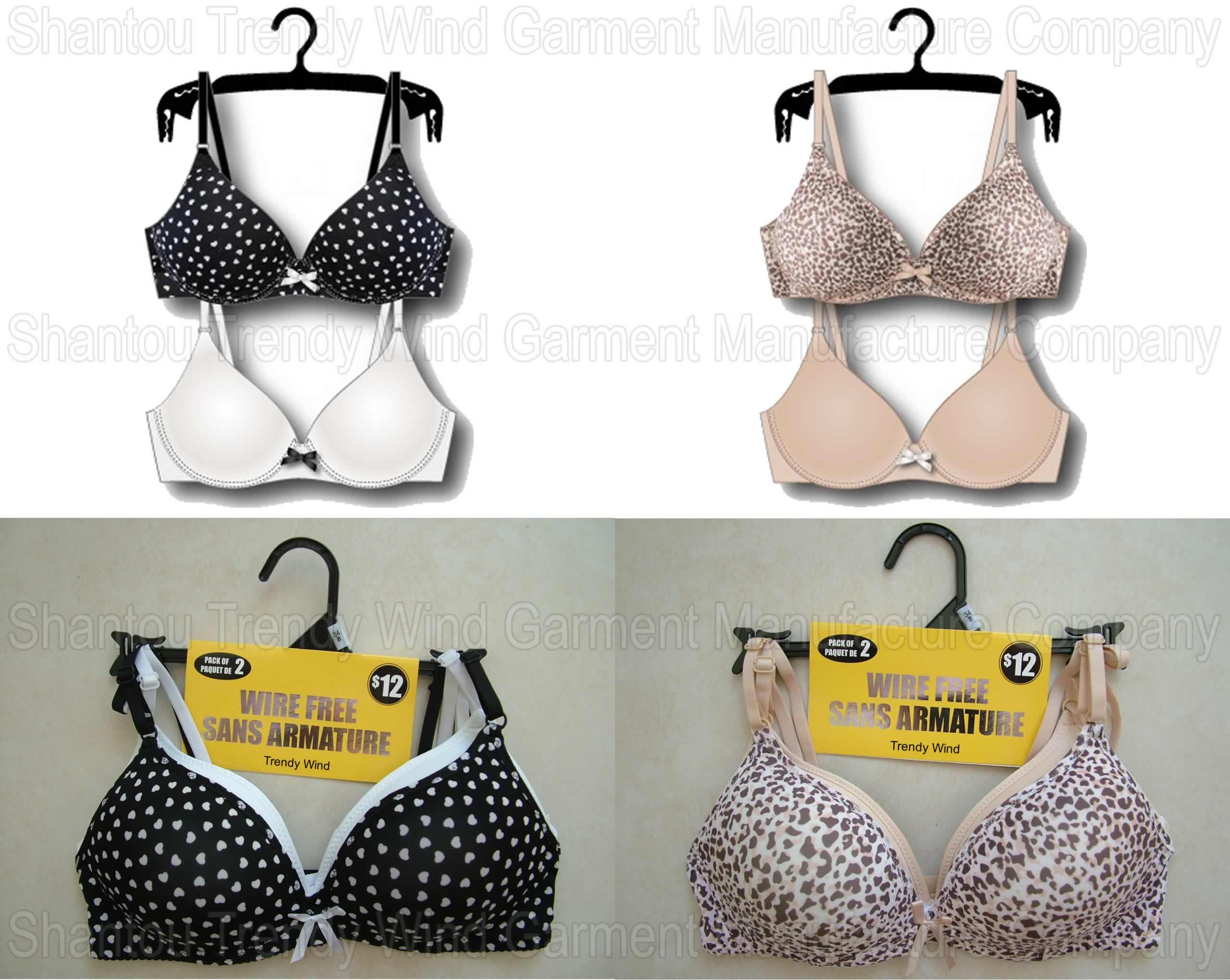 Wire Free Printed Bra