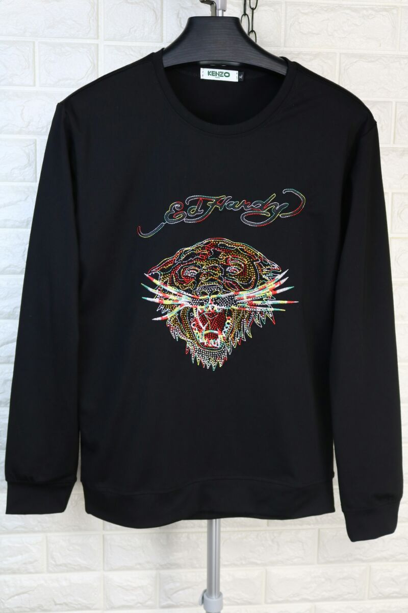 Black High Definition Digital Color Change Pattern Sweatshirt