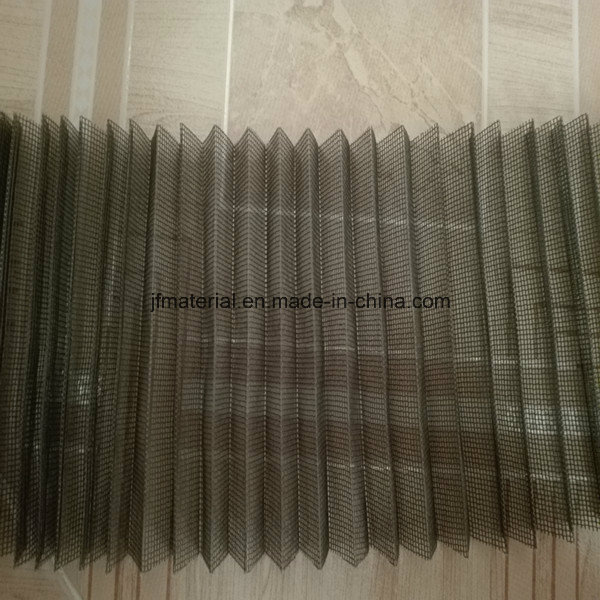 Mosquito Waterproof Plisse Insect Screen/Polyester Pleated Mesh/Retractable/Folding Net