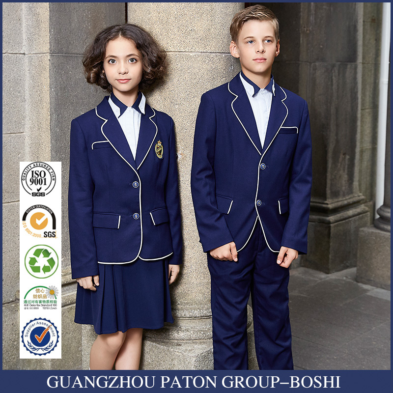 Custom Navy Blue School Uniform Blazer