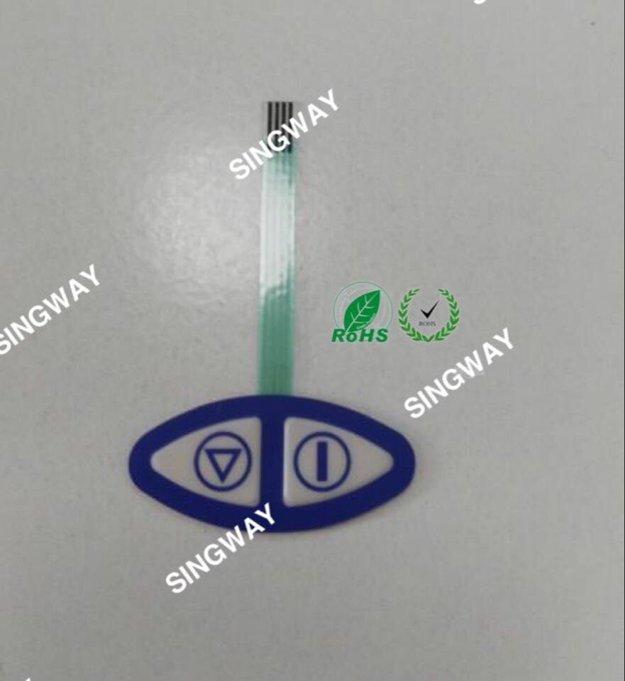 Two Embossed Buttons with Pet Circuit or FPC Circuit