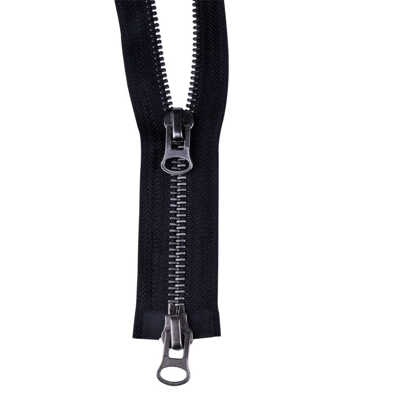 8# Balck Nickel Two Ways Open Zipper