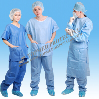 Nonwoven Disposable Scrub Suits, Medical Scrub Suits, Patient Scrub Suits