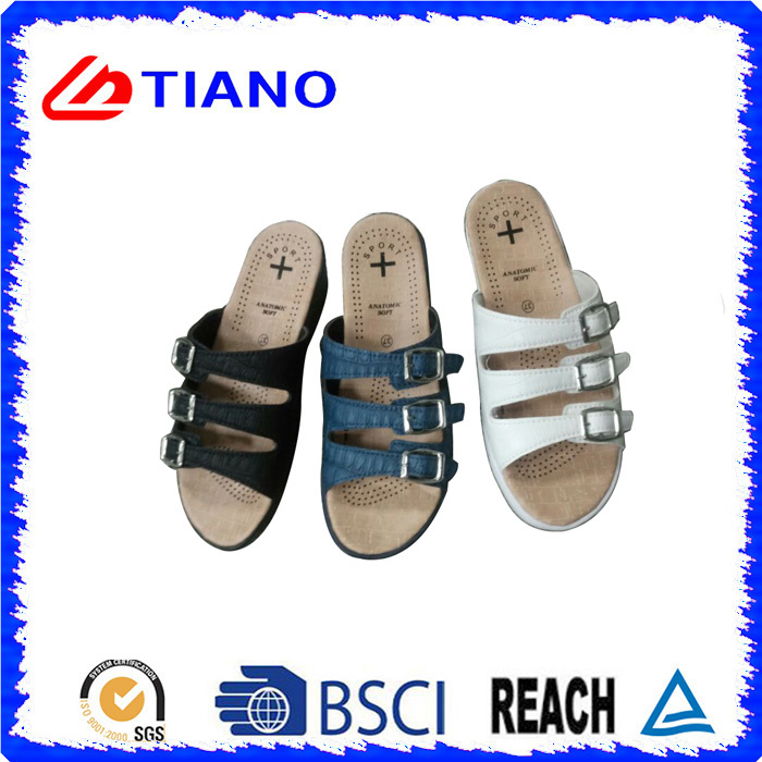 Ladies Wedge Slippers with PU Upper