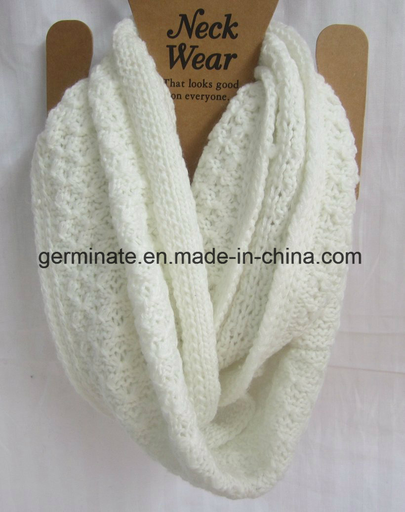 Fashion Scarf Solid Pattern Weave Shape (Hjs27)