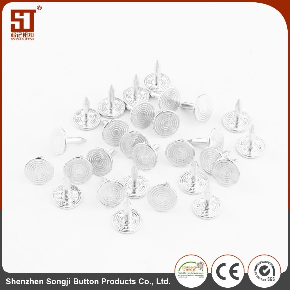 Simple Monocolor Round Metal Prong Snap Button for Trousets