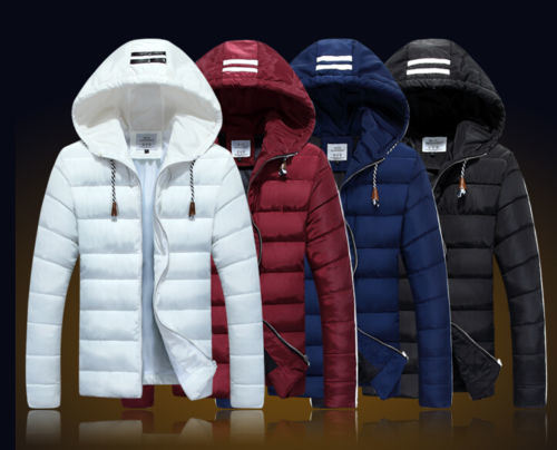 New Fashion Winter Men's Hooded Man Down Cotton Padded Jacket Coat Outwear