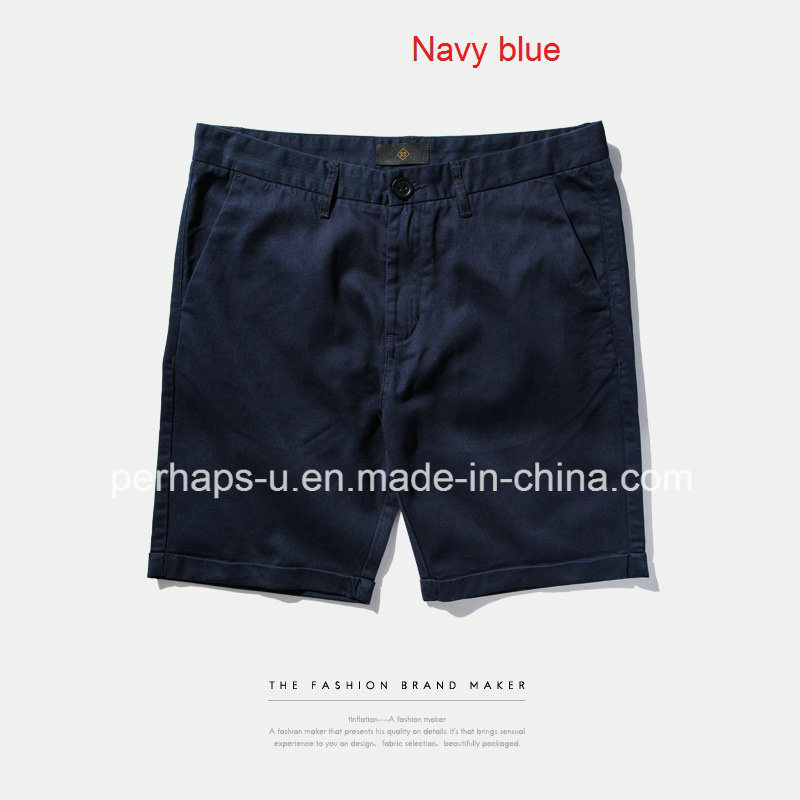 New Style Mens Chinos Shorts with Cuffed Hem