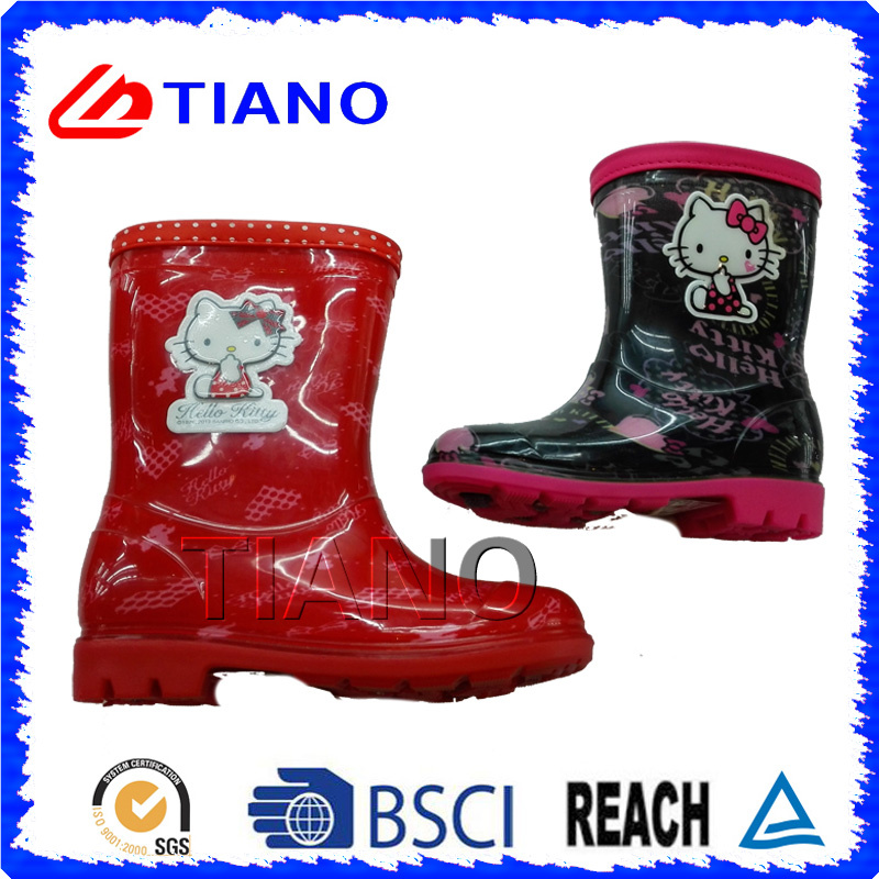 Beatiful Comfortable PVC Rain Boots for Children (TNK70005)