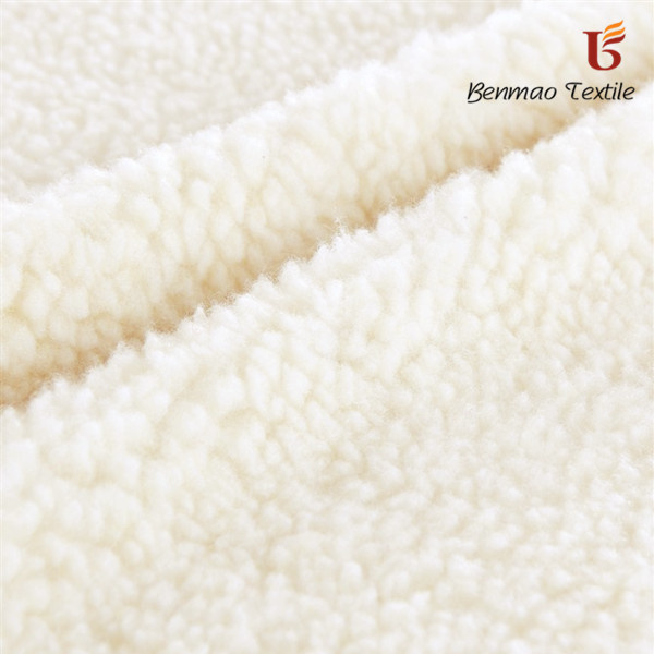 Super Soft Polyester Sherpa Fleece Fabric/Bonded Fabric