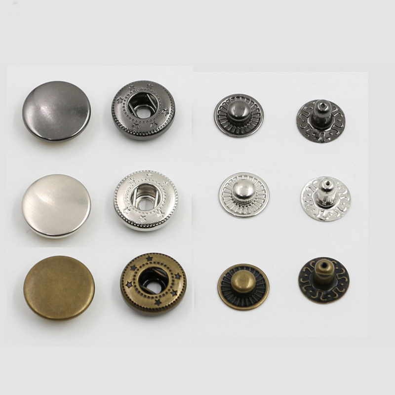 Nickel-Free Brass Metal Spring Press Snap Button for Clothing