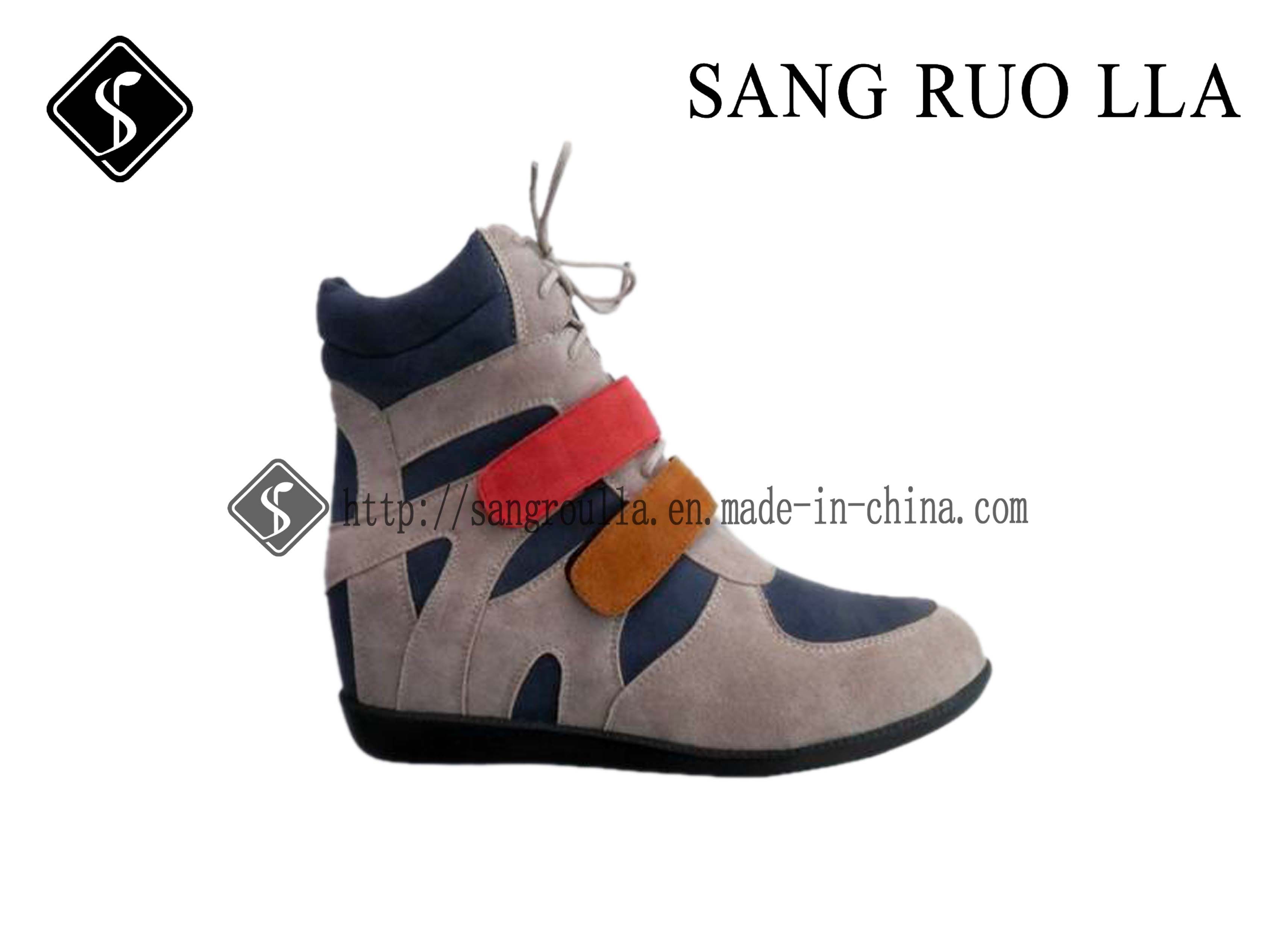 High Quality Casual Ladies Comfortable Shoes with Increase Inside Heel