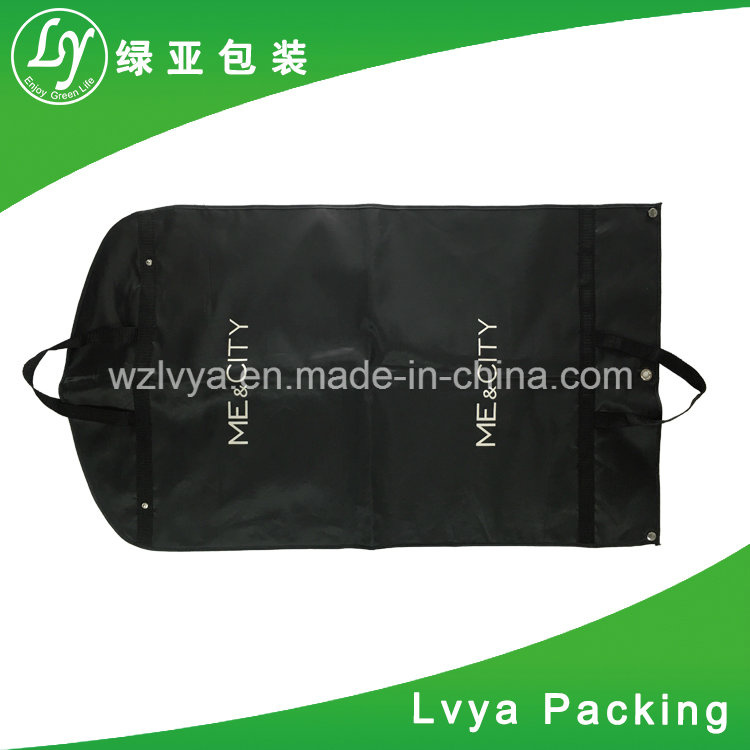 Handled Men Zippered Suit Cover Garment Bag with Transparent Window