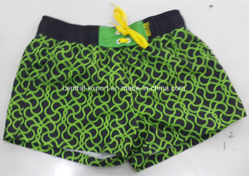 Oeko-Tex Full Elastic Waist Polyester Patterned Children Board Short Swimwear