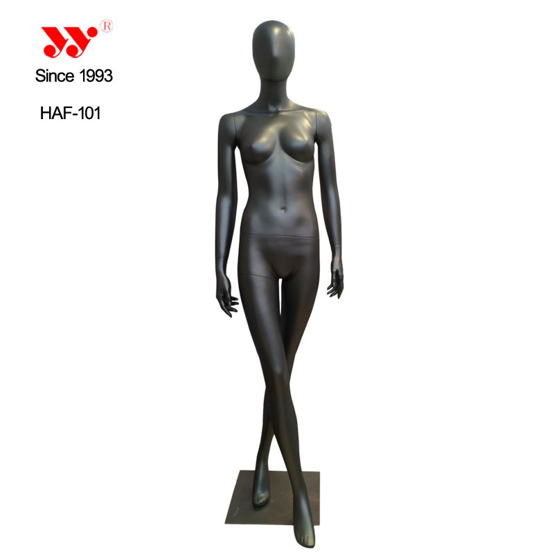 Female Sport Mannequin in Matte Black Color