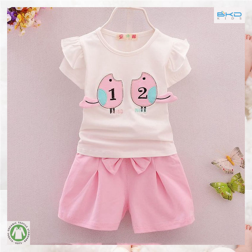 Summer Toddler Clothes Plain Girl Clothes Set