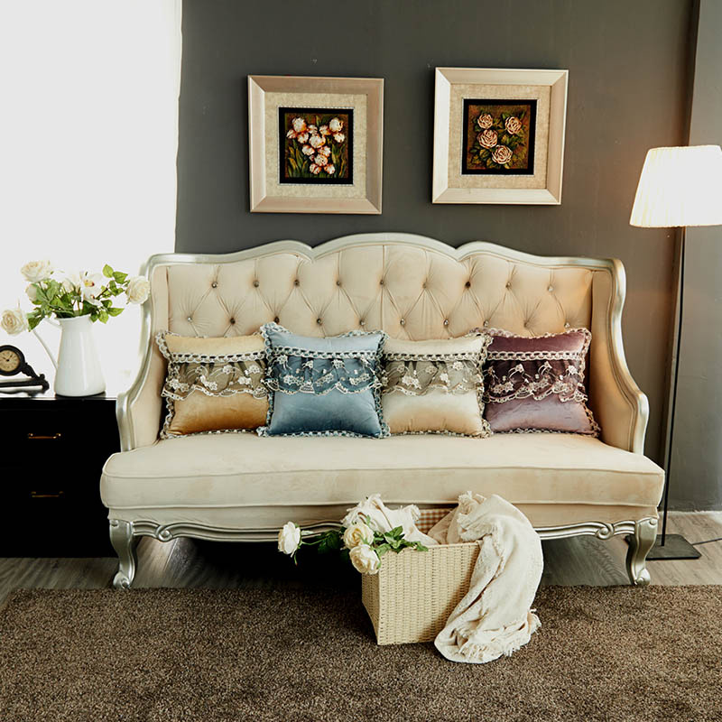 Plush Velvet Rectangular Throw Cushion Cover Pillowcase for Home Bed
