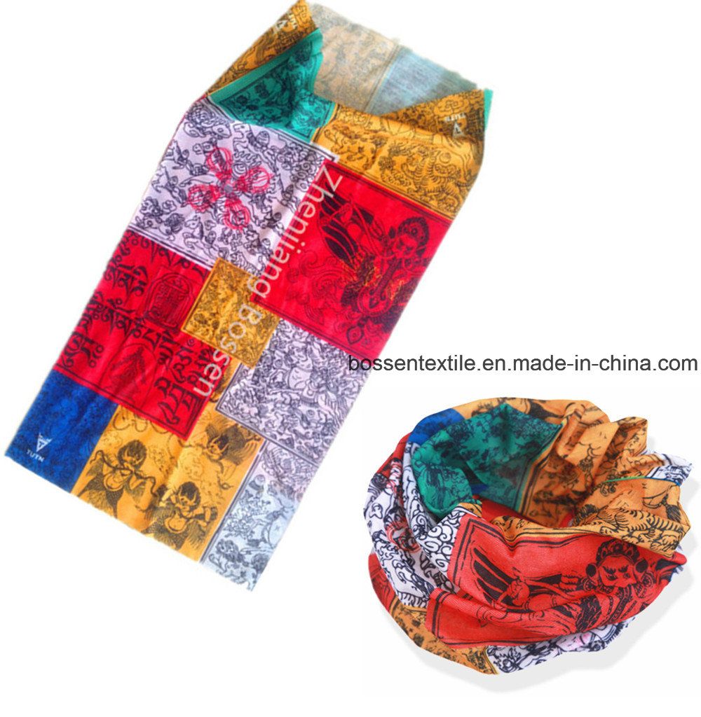 China Factory Produce Customized Multifunctional Seamless Magic Ski Polyester Bandana